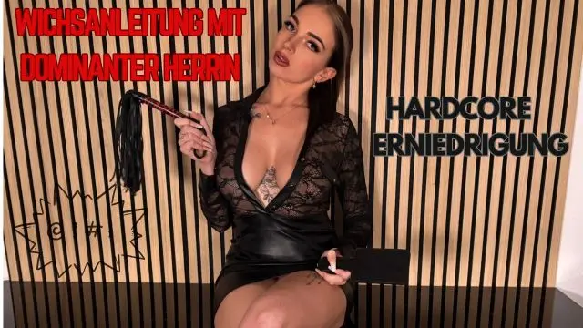 Wichsanleitung mit Dominanter Herrin, Hardcore Erniedrigung