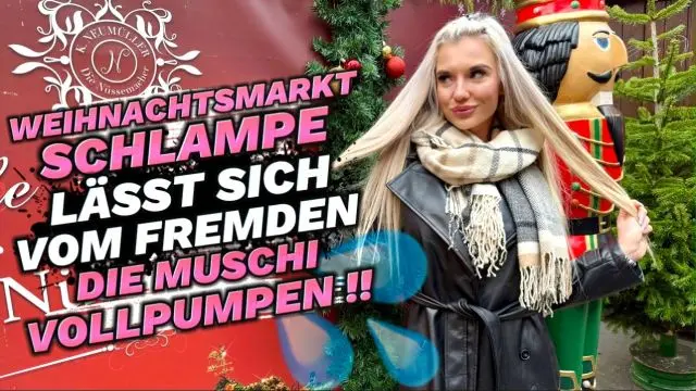 WEIHNACHTSMARKT SCHLAMPE LÄSST SICH DIE MUSCHI VOLLPUMPEN !!