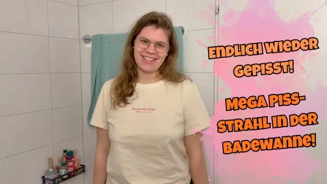 Endlich wieder gepisst! Mega Piss-Strahl in der Badewanne!