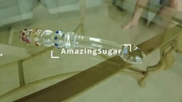 GEILER Glasdildo-Selbstfick