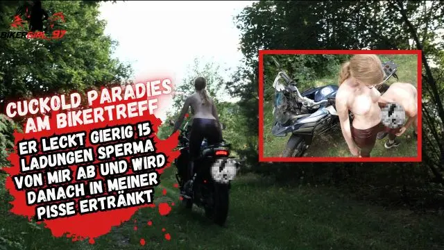 Lecksklaven nach Bukkake Dreh schön ins Maul gepisst!