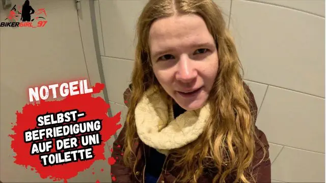 Studenten Schlampe besorgt es sich auf Uni Toilette!