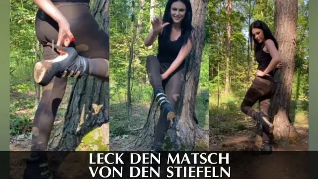 Leck den Matsch von den Stiefeln