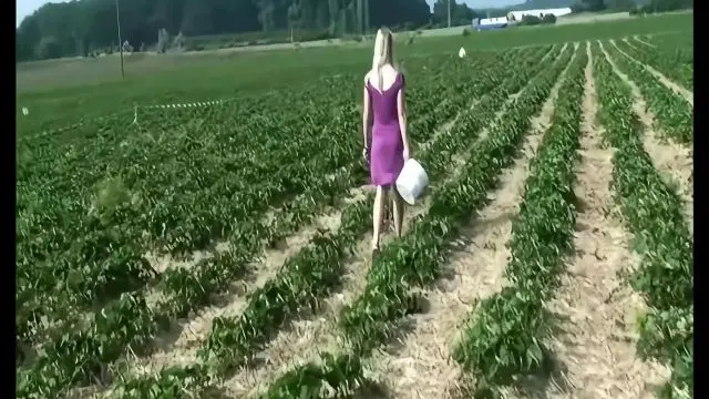 Fick nach dem Erdbeerpflücken