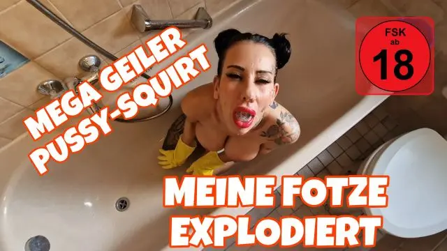 Mega geiler Pussy-Squirt, meine Fotze explodiert