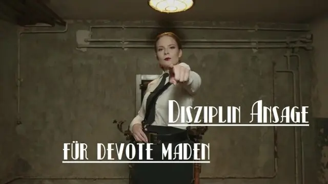 Disziplin Ansage für devote Maden