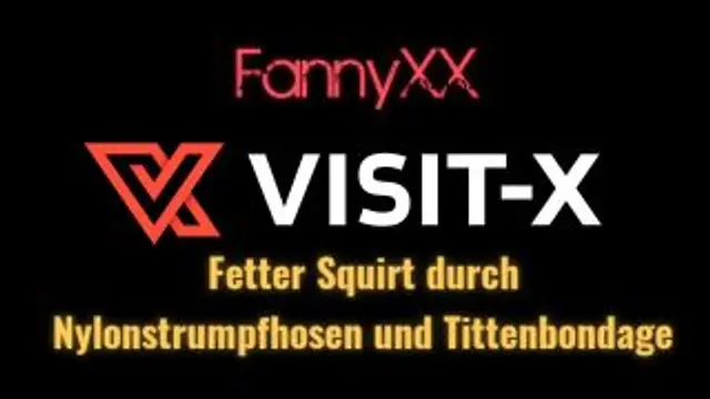 FETTER SQUIRT durch Nylonstrumpfhosen und Tittenbondage
