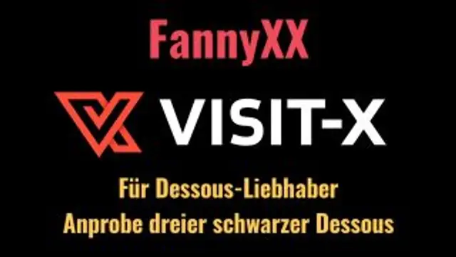 Für Dessous-Liebhaber Anprobe dreier schwarzer Dessous