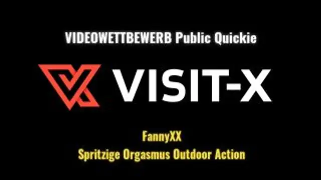 Spritzige Orgasmus Outdoor Action