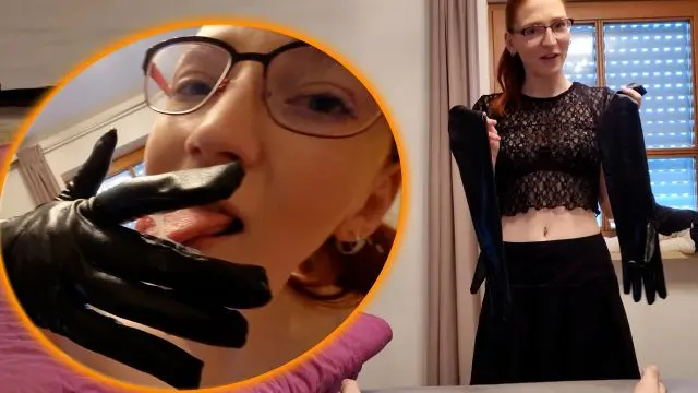 Überraschung!!! Abmelkung in Wetlook-Handschuhen!