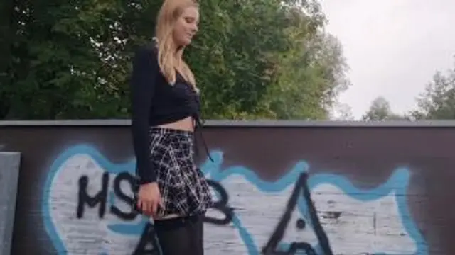 Geile Outdoor Aktin Public Fingern