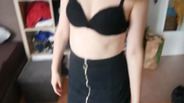 In Schuhen und Nylons gefickt und bespritzt!