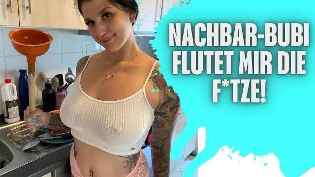 Junger Nachbar flutet mir die Fotze mit Sperma!