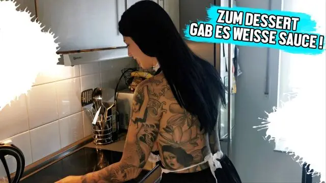Zum Dessert gab es weiße Sauce !