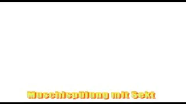 Muschispuelung mit Sekt