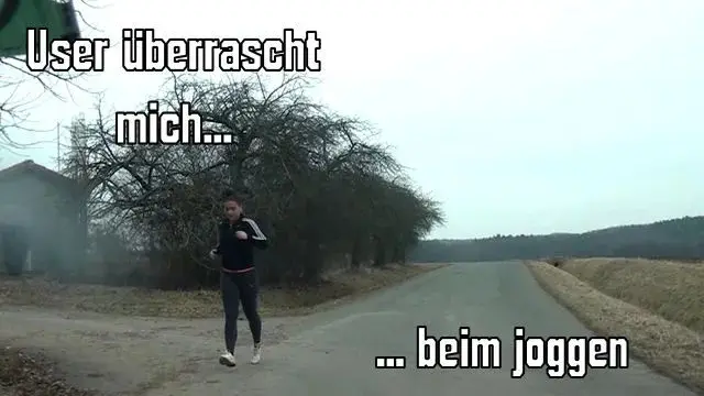 User überrascht mich beim Joggen