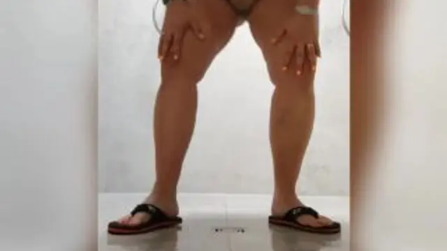 Im Fitnessstudio gefingert