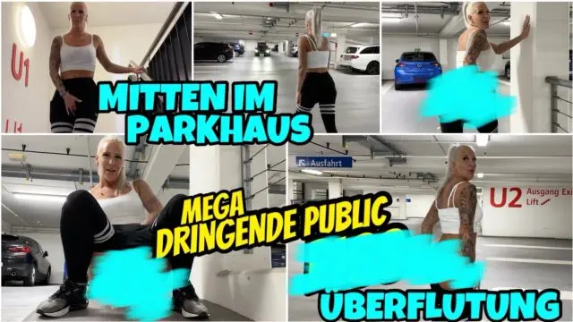 Mitten im Parkhaus | Mega dringende PUBLIC PISS Überflutung