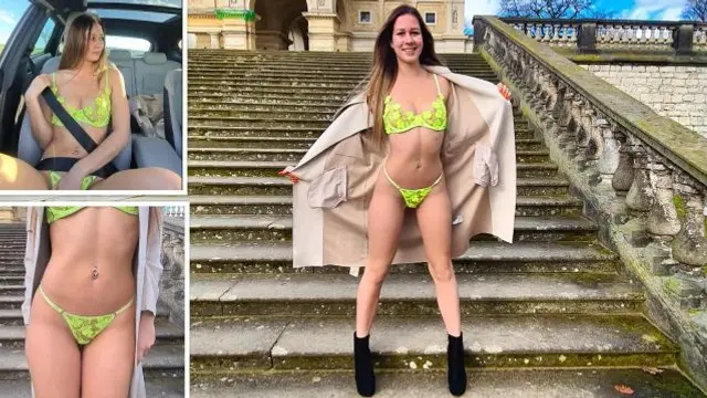 Heißer Public Sex im Auto!!! Auf offenem Feld gefickt!