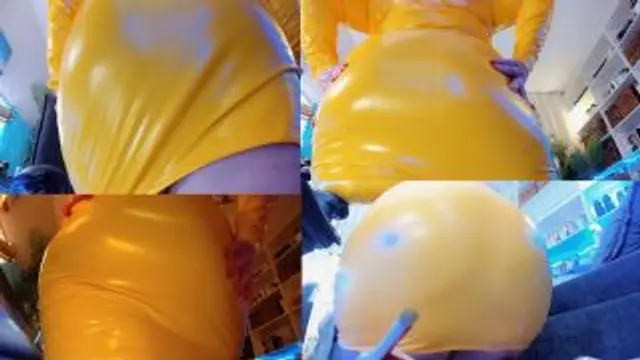 GELBER VINYL ARSCH ANBETUNG STIMME ASMR