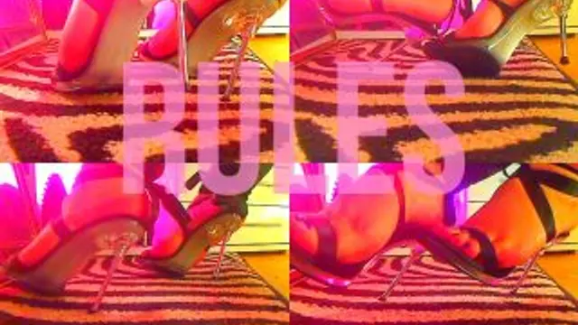 STILETTO SANDALS WORSHIP + VOICE- CUM - EATING RULES