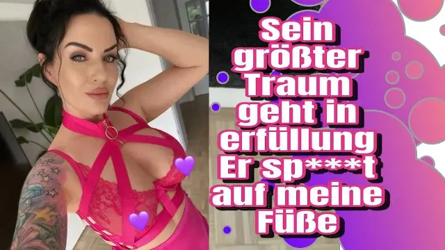 Sein größter Traum geht in erfüllung, Er spritzt auf meine F