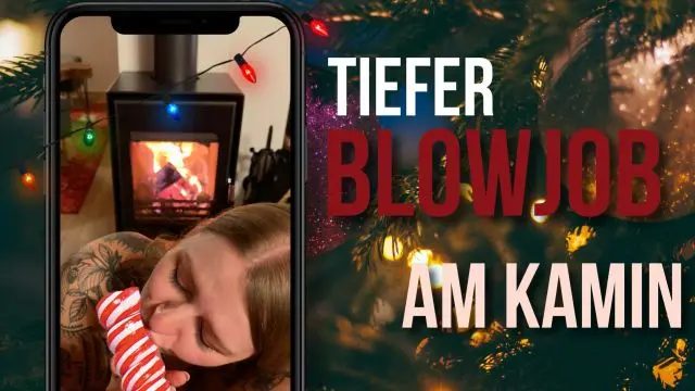 Tiefer Blowjob am Kamin 🔥