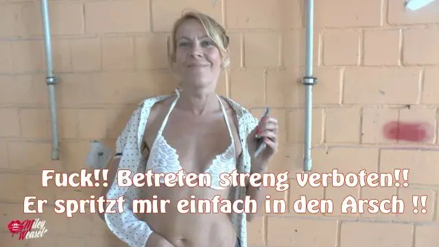 Betreten verboten !! Überrascht und in den Arsch gespritzt !