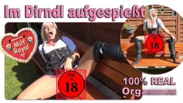 Im Dirndl aufgespießt !