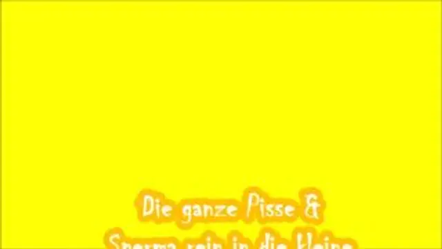 Pisse und Sperma direkt in die Muschi rein!