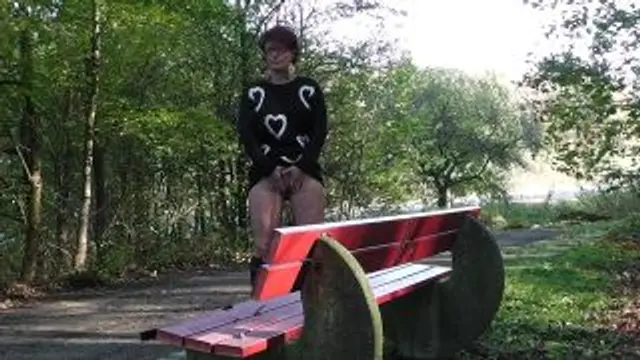 Blasen an der Parkbank