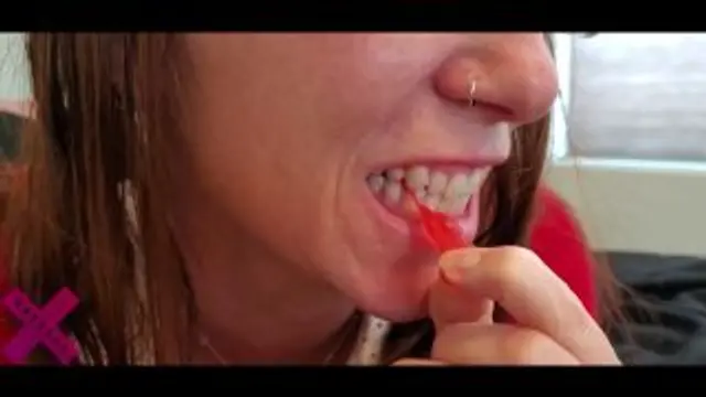 Morgana DelRay Eats Defenseless Gummy Bears