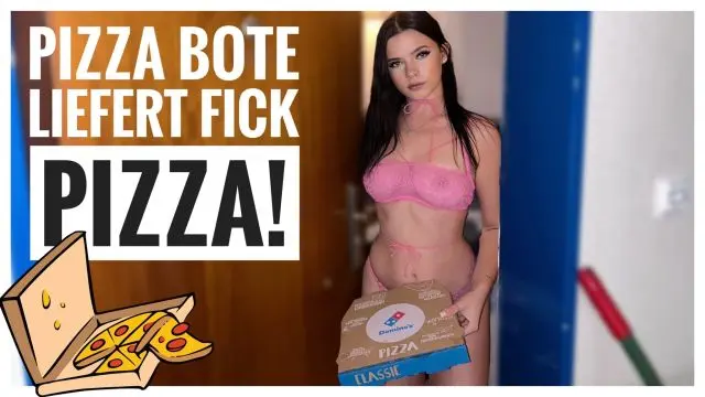 Pizza Boten mit geilem Fick bezahlt !