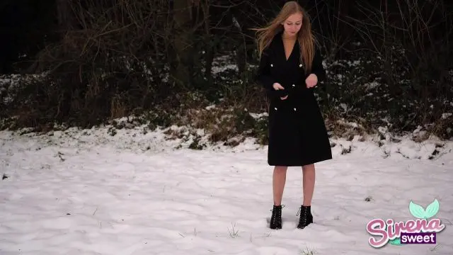 Schnee Piss mit Orgasmus bei -10 Grad