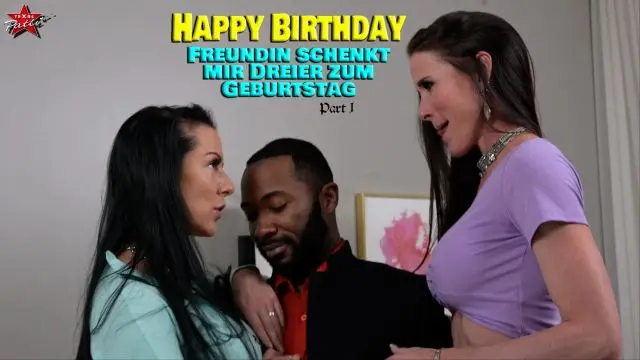 Happy Birthday. Freundin schenkt mir Dreier zum Geburtstag