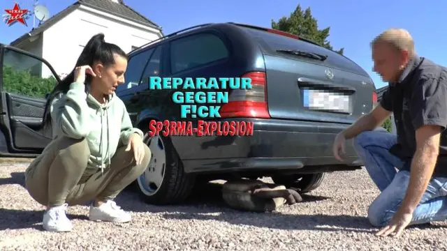 Reparatur gegen Fick. Sperma-Explosion