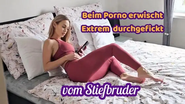 Beim Porno erwischt.Spontan weggefickt vom Stiefbruder.Krass