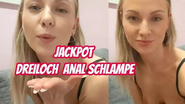 JACKPOT.Drei-Loch Analschlampen Orgasmus, eingeölt,Nylons